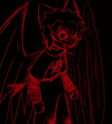 To the waist | big wings | sketch