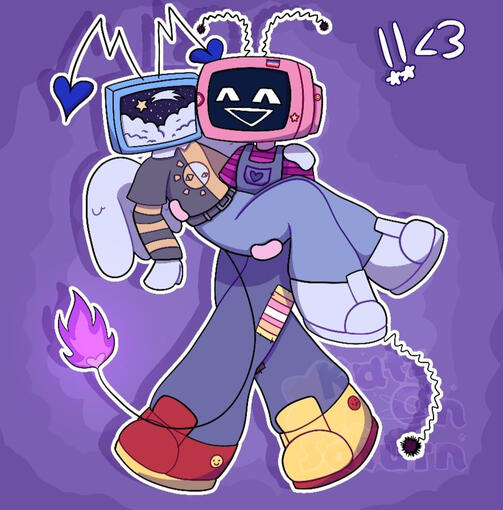 2 full bodies | shaded | simple background