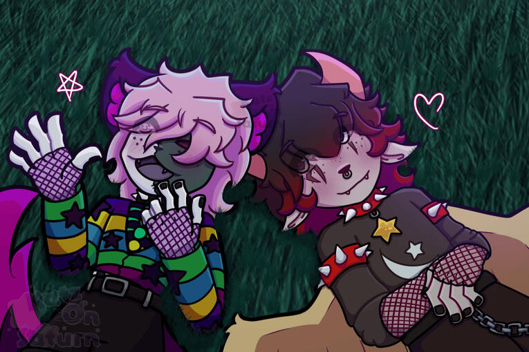 2 half bodies | full render | simple background