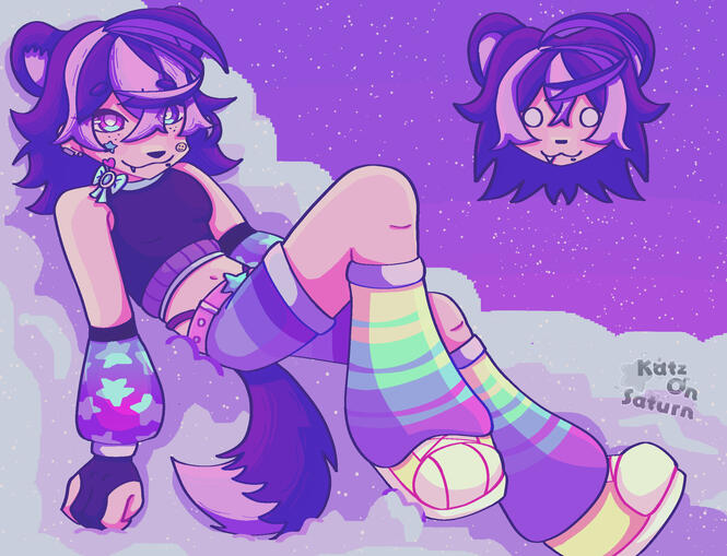 Full body + headshot | full render | simple background | oc owned by SMILLI on artfight