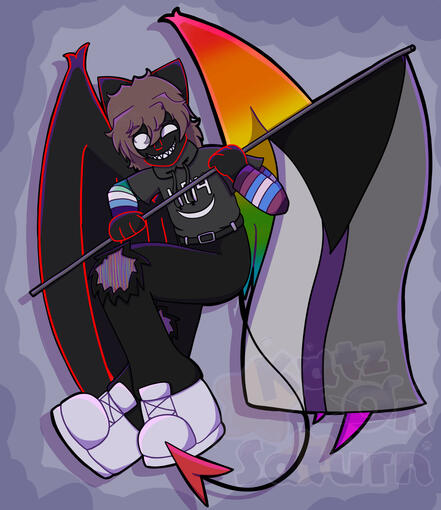 Full body | full render | big wings | simple background | 1 small prop